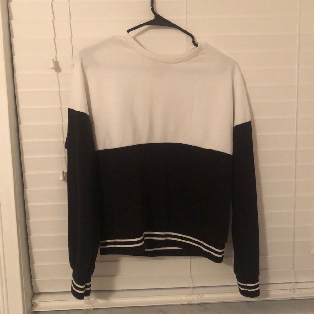 black and white ASOS block color sweater